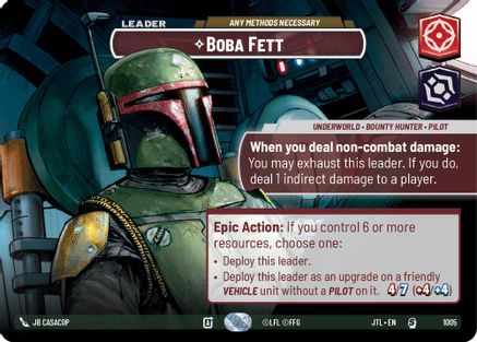 Boba Fett - Any Methods Necessary (Showcase) (1005) - Jump to Lightspeed Foil