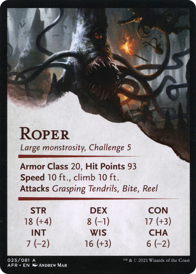Lurking Roper // Roper (AAFR-025) - Adventures in the Forgotten Realms Art Series (Borderless)