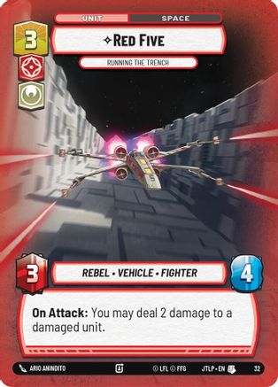 Red Five - Running the Trench (Foil) (32) - Jump to Lightspeed  Weekly Play Promos Foil