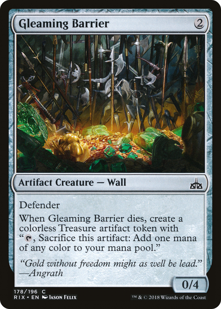 Gleaming Barrier (RIX-178) - Rivals of Ixalan Foil