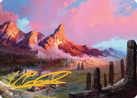 Rugged Highlands Art Card (29/54) (Gold-Stamped Signature) (AATDM-029) - Art Series: Tarkir: Dragonstorm