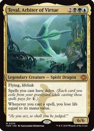 Teval, Arbiter of Virtue (PPTDM-230) - Promo Pack: Tarkir: Dragonstorm
