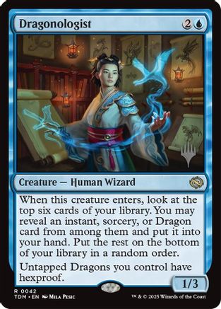 Dragonologist (PPTDM-042) - Promo Pack: Tarkir: Dragonstorm Foil