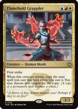 Flamehold Grappler (PPTDM-185) - Promo Pack: Tarkir: Dragonstorm Foil