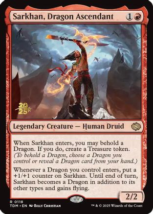 Sarkhan, Dragon Ascendant (PRE-118) - Prerelease Cards Foil
