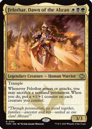 Felothar, Dawn of the Abzan (PRE-184) - Prerelease Cards Foil