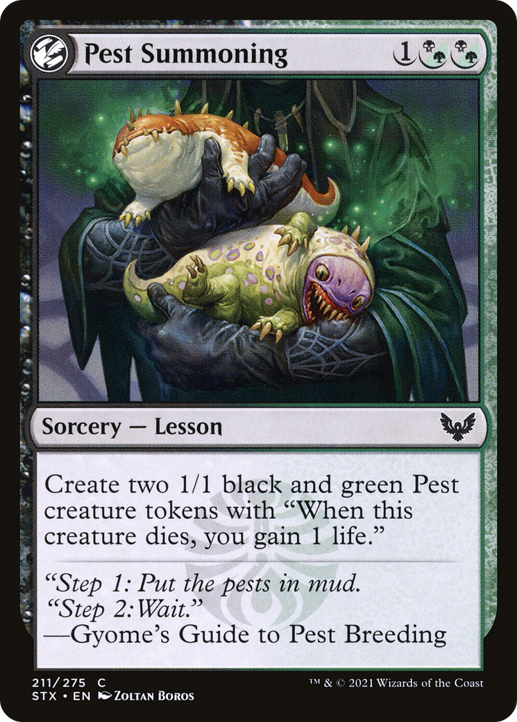 Pest Summoning (STX-211) - Strixhaven: School of Mages: (lesson) Foil