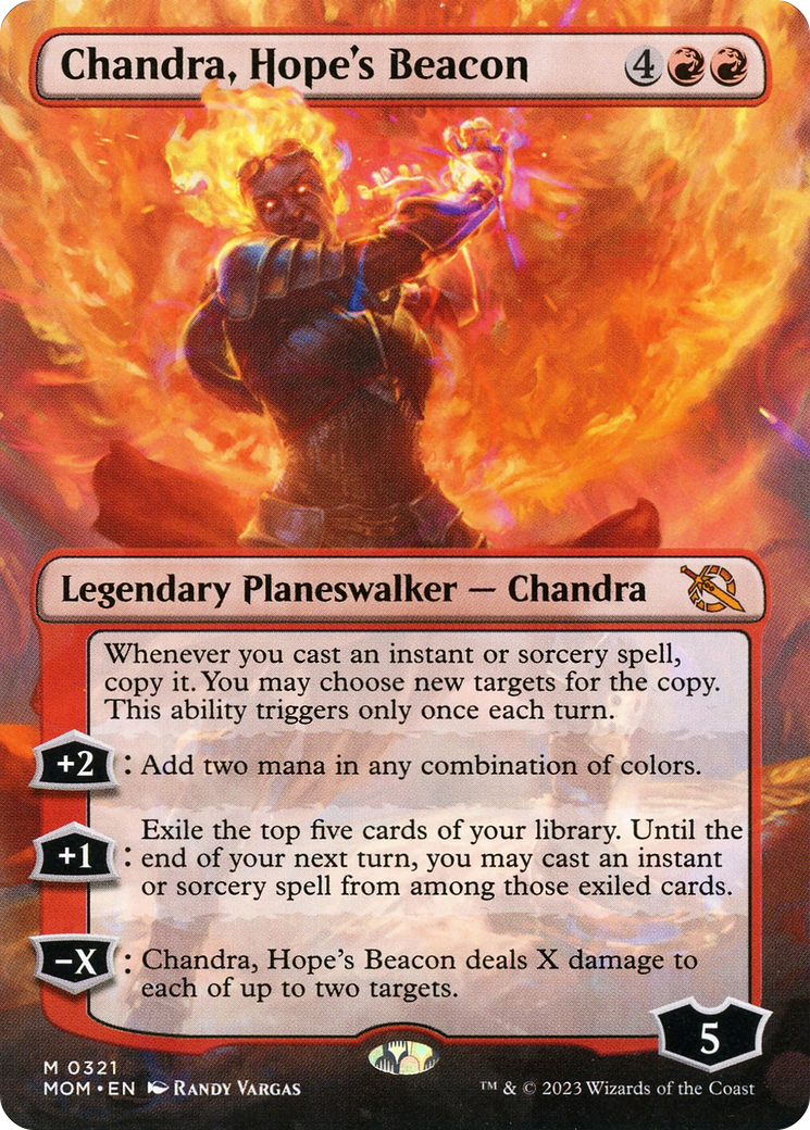 Chandra, Hope's Beacon (Borderless) (MOM-321) - March of the Machine (Borderless)