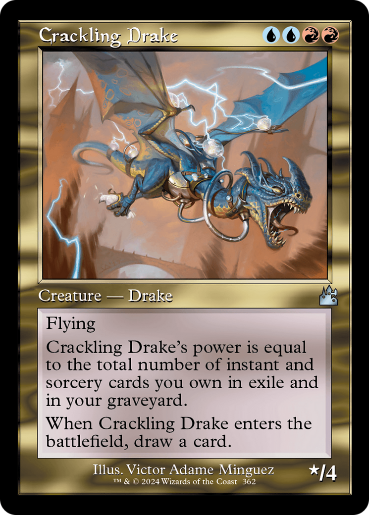 Crackling Drake (Retro Frame) (RVR-362) - Ravnica Remastered Foil