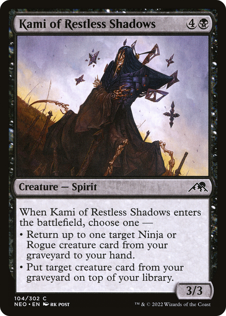 Kami of Restless Shadows (NEO-104) - Kamigawa: Neon Dynasty Foil