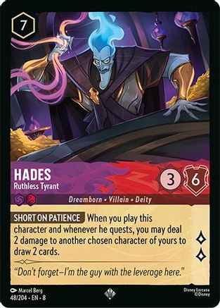 Hades - Ruthless Tyrant (48/204) - Reign of Jafar Cold Foil