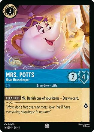 Mrs. Potts - Head Housekeeper (161/204) - Reign of Jafar Cold Foil