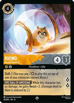 Rhino - Power Hamster (30/204) - Reign of Jafar Cold Foil