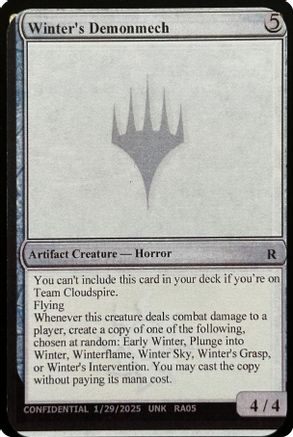 Winter's Demonmech (-) - Un-Known Event Playtest Cards