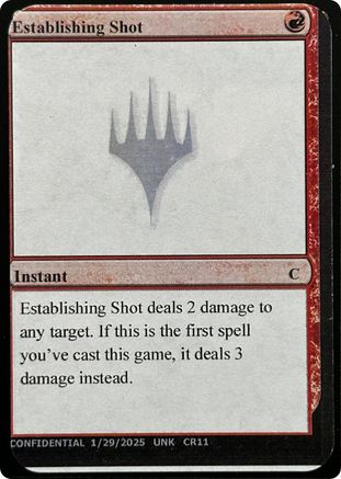 Establishing Shot (-) - Un-Known Event Playtest Cards
