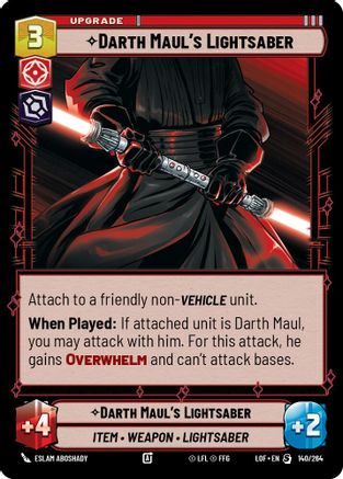 Darth Maul's Lightsaber (140/264) - Legends of the Force