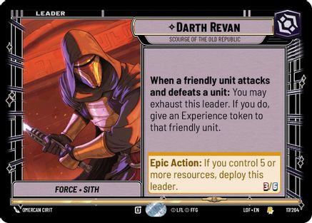Darth Revan - Scourge of the Old Republic (017/264) - Legends of the Force