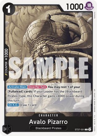 Avalo Pizarro [Starter Deck: Black Marshall.D.Teach]