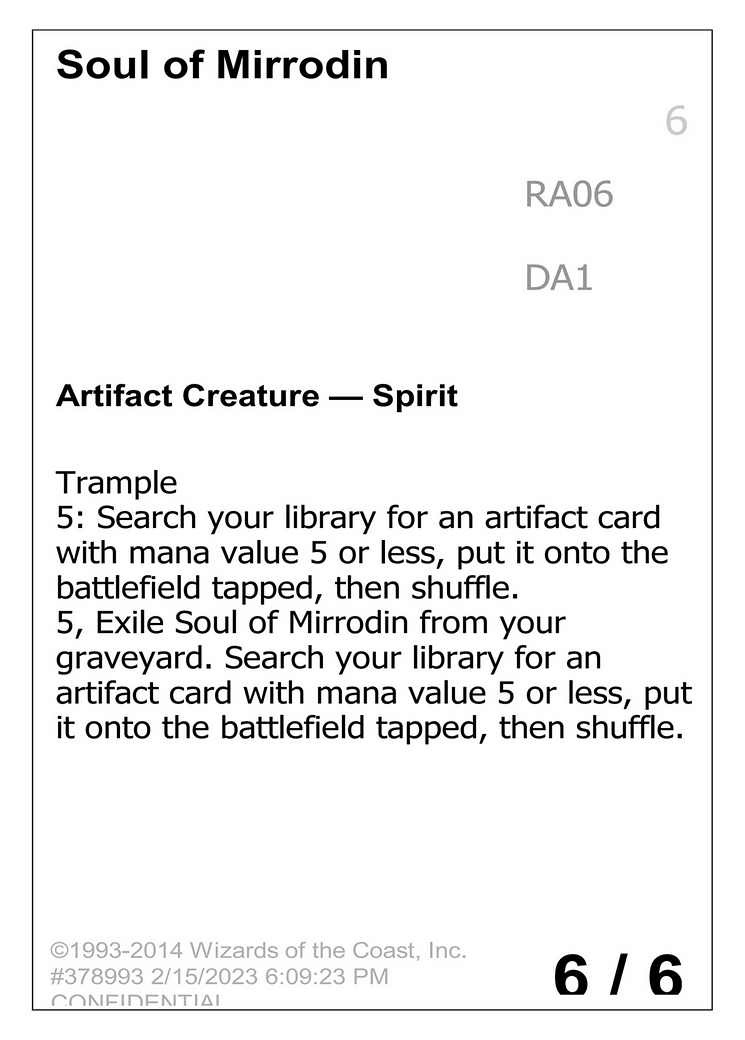 Soul of Mirrodin (UNK-RA06B) - Unknown Event