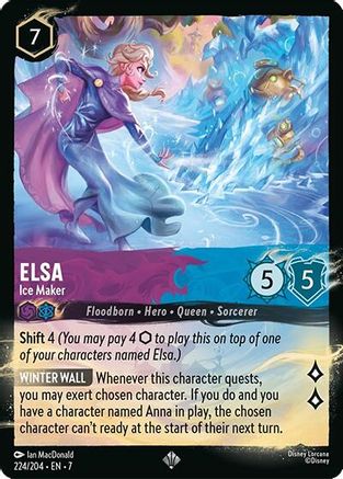 Elsa - Ice Maker (224/204) (224/204) - Illumineers Quest Palace Heist Cold Foil