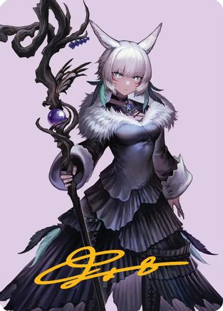 Y'shtola, Night's Blessed Art Card (53) (Gold-Stamped Signature) (AAFIN-053) - Art Series: FINAL FANTASY