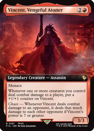 Vincent, Vengeful Atoner (Extended Art) (FIC-157) - Commander: FINAL FANTASY Foil
