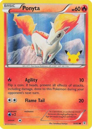 Ponyta (014/083) (UK Exclusive Promo) [Miscellaneous Cards]