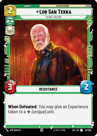 Lor San Tekka - Secret Keeper (095/264) - Legends of the Force