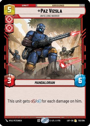Paz Vizsla - Unyielding Warrior (153/264) - Legends of the Force