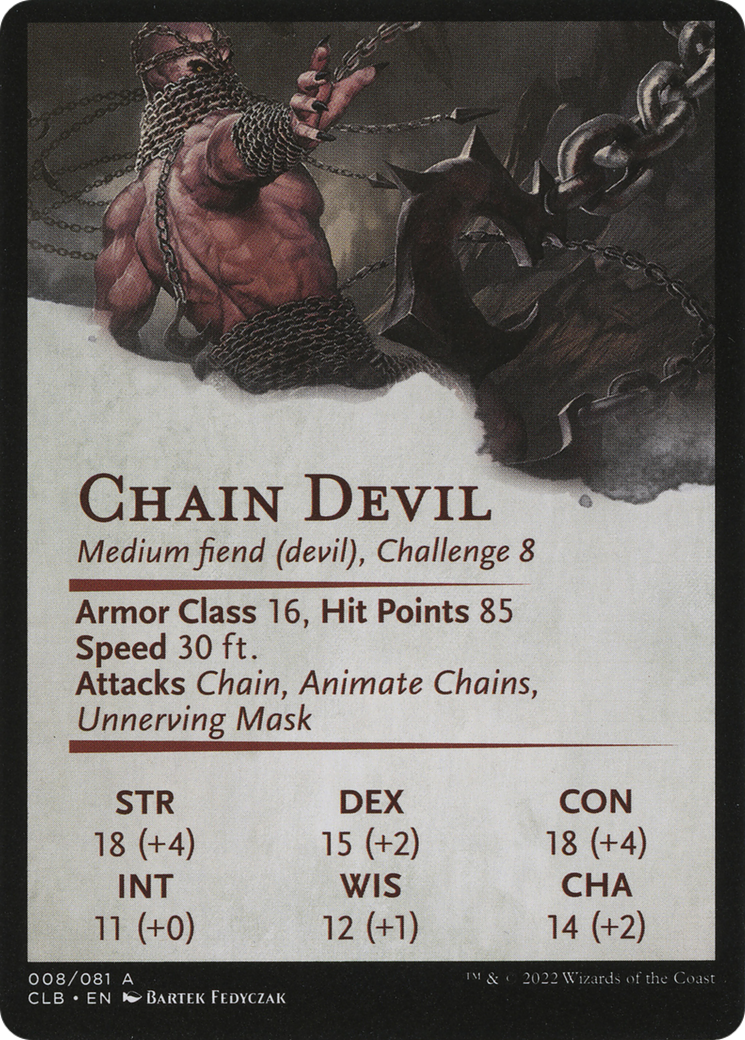 Chain Devil // Chain Devil (ACLB-008) - Battle for Baldur's Gate Art Series (Borderless)