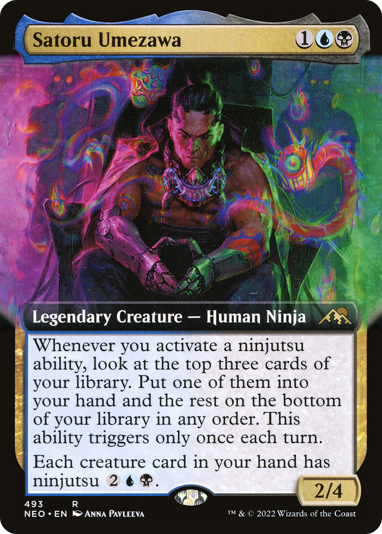 Satoru Umezawa (Extended Art) (NEO-493) - Kamigawa: Neon Dynasty: (Extended Art)