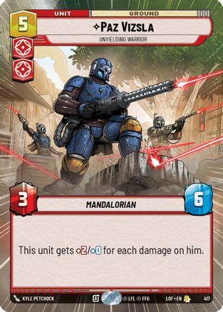 Paz Vizsla - Unyielding Warrior (Hyperspace) (417) - Legends of the Force
