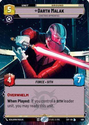 Darth Malak - Covetous Apprentice (Hyperspace) (498) - Legends of the Force