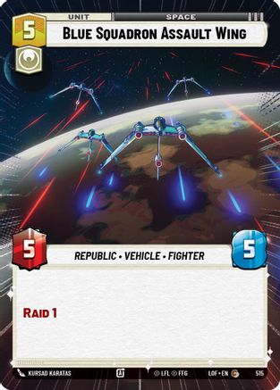 Blue Squadron Assault Wing (Hyperspace) (515) - Legends of the Force