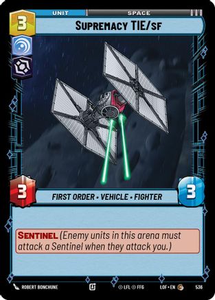 Supremacy TIE/sf (Foil) (536) - Legends of the Force Foil