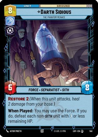 Darth Sidious - The Phantom Menace (Foil) (541) - Legends of the Force Foil