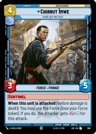 Chirrut Imwe - Blind, but not Deaf (Foil) (569) - Legends of the Force Foil