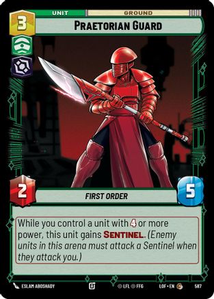 Praetorian Guard (Foil) (587) - Legends of the Force Foil