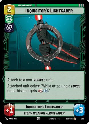 Inquisitor's Lightsaber (Foil) (592) - Legends of the Force Foil