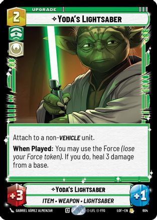 Yoda's Lightsaber (Foil) (604) - Legends of the Force Foil