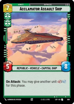 Acclamator Assault Ship (Foil) (608) - Legends of the Force Foil