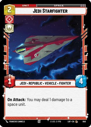 Jedi Starfighter (Foil) (646) - Legends of the Force Foil