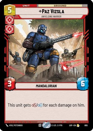 Paz Vizsla - Unyielding Warrior (Foil) (655) - Legends of the Force Foil