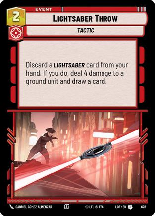 Lightsaber Throw (Foil) (678) - Legends of the Force Foil