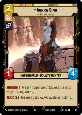 Aurra Sing - Patient and Deadly (Foil) (681) - Legends of the Force Foil