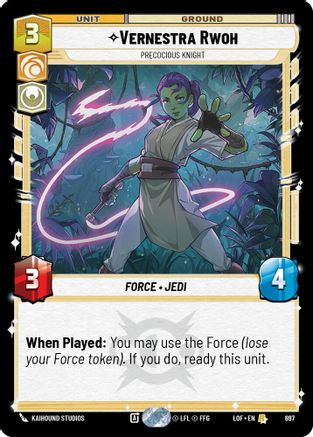 Vernestra Rwoh - Precocious Knight (Foil) (697) - Legends of the Force Foil