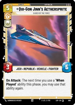 Qui-Gon Jinn's Aethersprite - Guided by the Force (Foil) (699) - Legends of the Force Foil