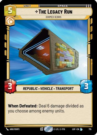 The Legacy Run - Doomed Debris (Foil) (715) - Legends of the Force Foil