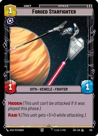 Forged Starfighter (Foil) (730) - Legends of the Force Foil
