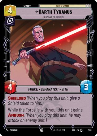 Darth Tyranus - Servant of Sidious (Foil) (733) - Legends of the Force Foil